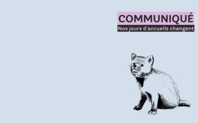 Communiqué ⚠️ Nos jours d’accueil changent